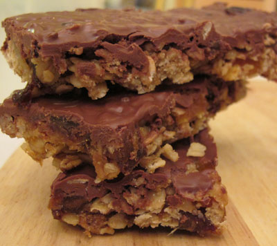 Chocolate covered cereal bars