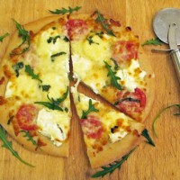 Four Cheese Pizza with Salad