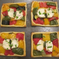 Goats Cheese and Roast Pepper Tarts