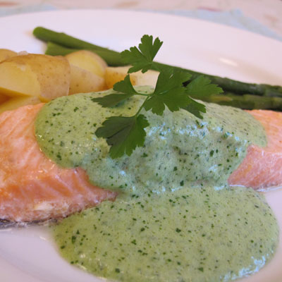 Scottish-Trout-in-watercress-sauce