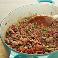 Lamb Mince Curry with Peas and Rice