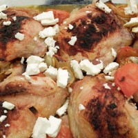 Baked Paprika Chicken with feta and new potatoes